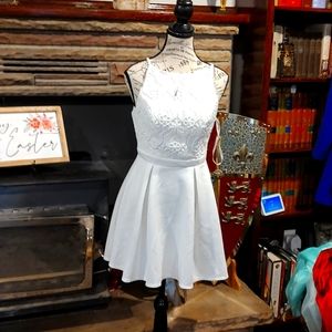 A beautiful white party dress